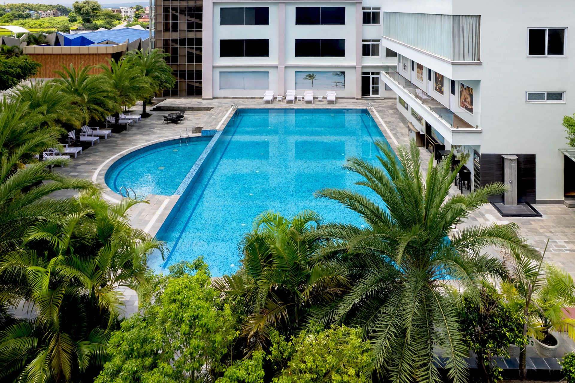 Hotel Exterior with swmmingpool